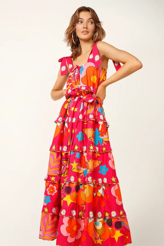 FOR SALE - BONITA - TOUCH DOWN SCALLOPPED MAXI DRESS