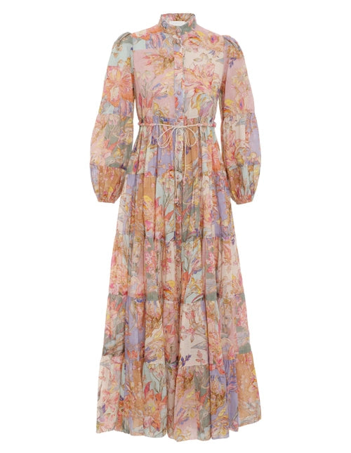 ZIMMERMANN - CIRC TIERED SHIRT MAXI DRESS – Hire Road Australia